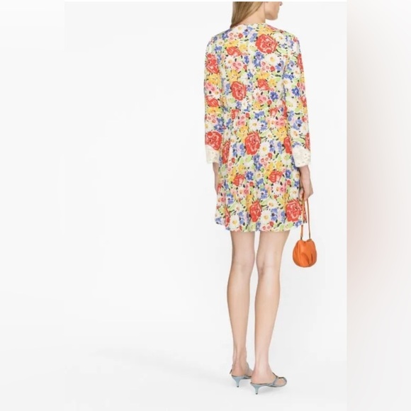 RIXO floral-print lace-panelling mini dress - Picture 5 of 5
